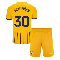 Camiseta Brighton Pervis Estupinan #30 Segunda Equipación Replica 2024-25 para niños mangas cortas (+ Pantalones cortos)